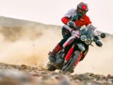 Ducati DesertX Rally rood witte motor