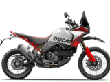 Ducati DesertX Rally wit met rood bij Moto Rotterdam